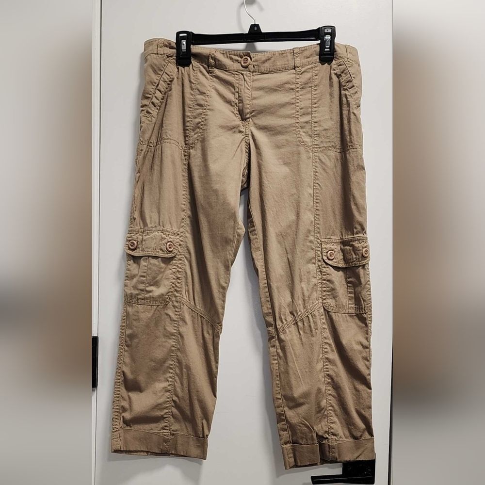 Stylish Tan Cropped Cargo Pants